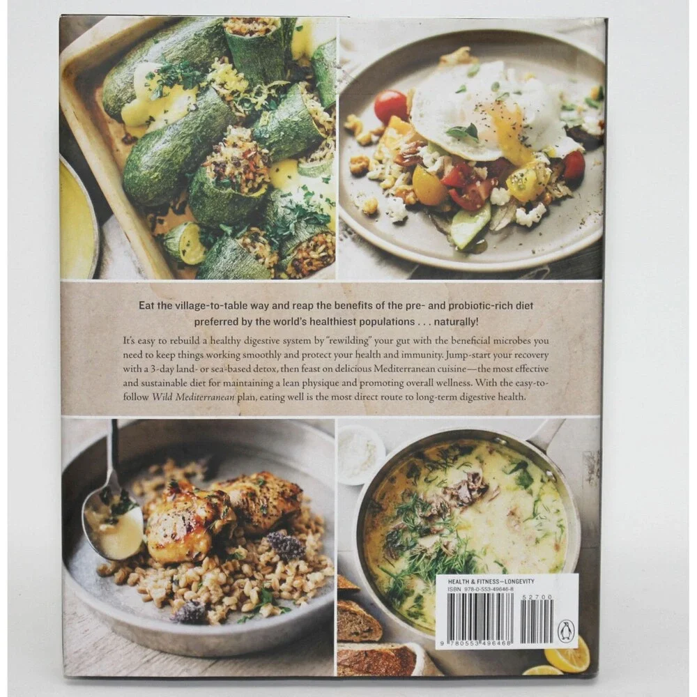 WILD MEDITERRANEAN New Plan for Healthy Gut, Stella Metsovas 2017 HC/DJ Cookbook